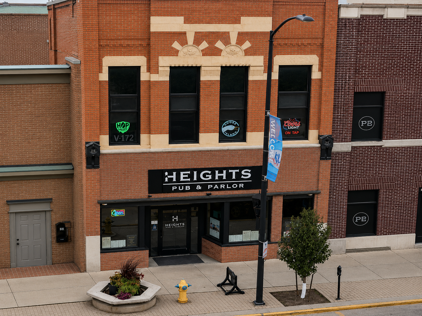 The historic Heights Pub & Parlor building on N. Washington St. in downtown Green Bay